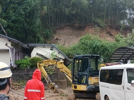 Landslide Sweeps Vehicle Into Its Grasp: One Person Found
