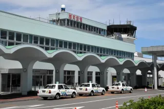 Cautious Landing: ANA Plane Manoeuvres Amidst Ground Vehicles on Runway