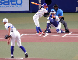 Ichiro Throws a Wild First Pitch Striking Female Player