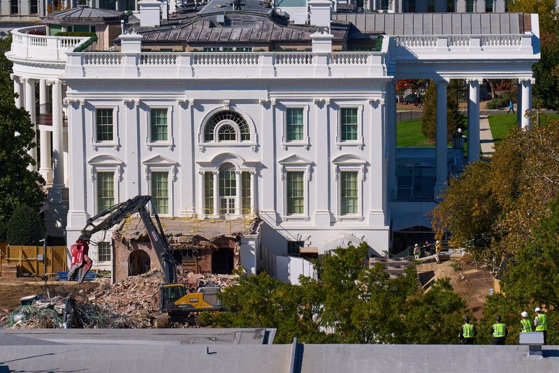 Ripples Across Capitol: The East Wing of the White House Dismantled